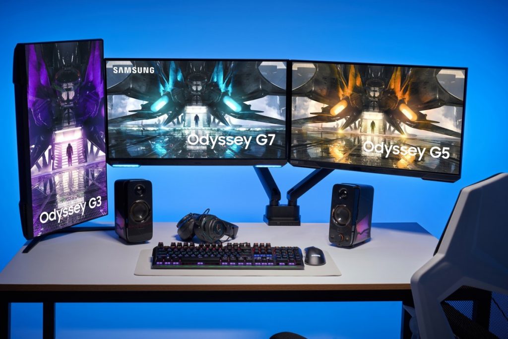 Samsung Odyssey series gamer monitors debuted with flat panels