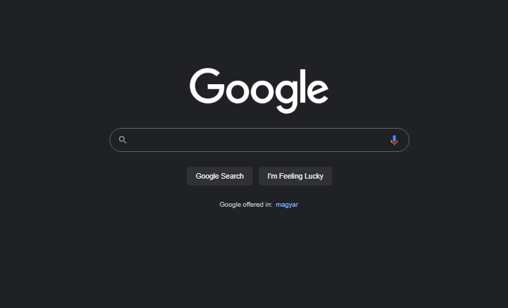 Google search now offers a dark mode option