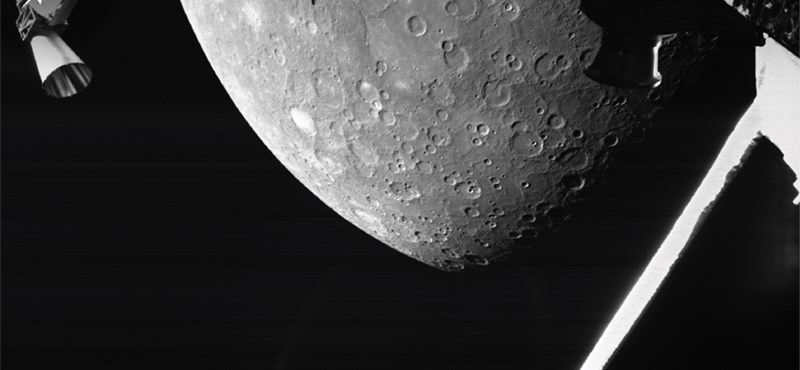 The BepiColombo European-Japanese spacecraft sent its first image of Mercury