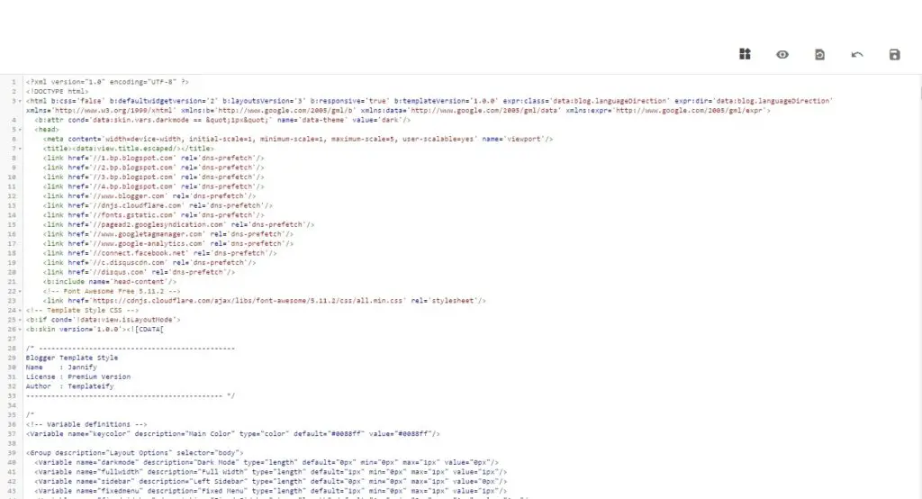 blogger html view